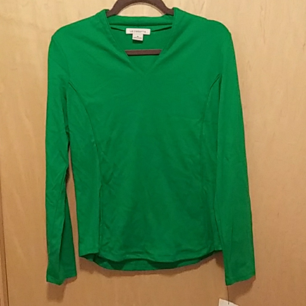 Liz Claiborne High Back Low V Long Sleeve